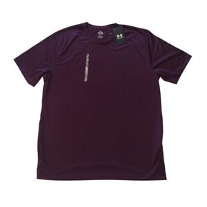 Under Armour T Shirt Men XL Purple Plum Loose Athletic Fitness‎ Logo Lightweight